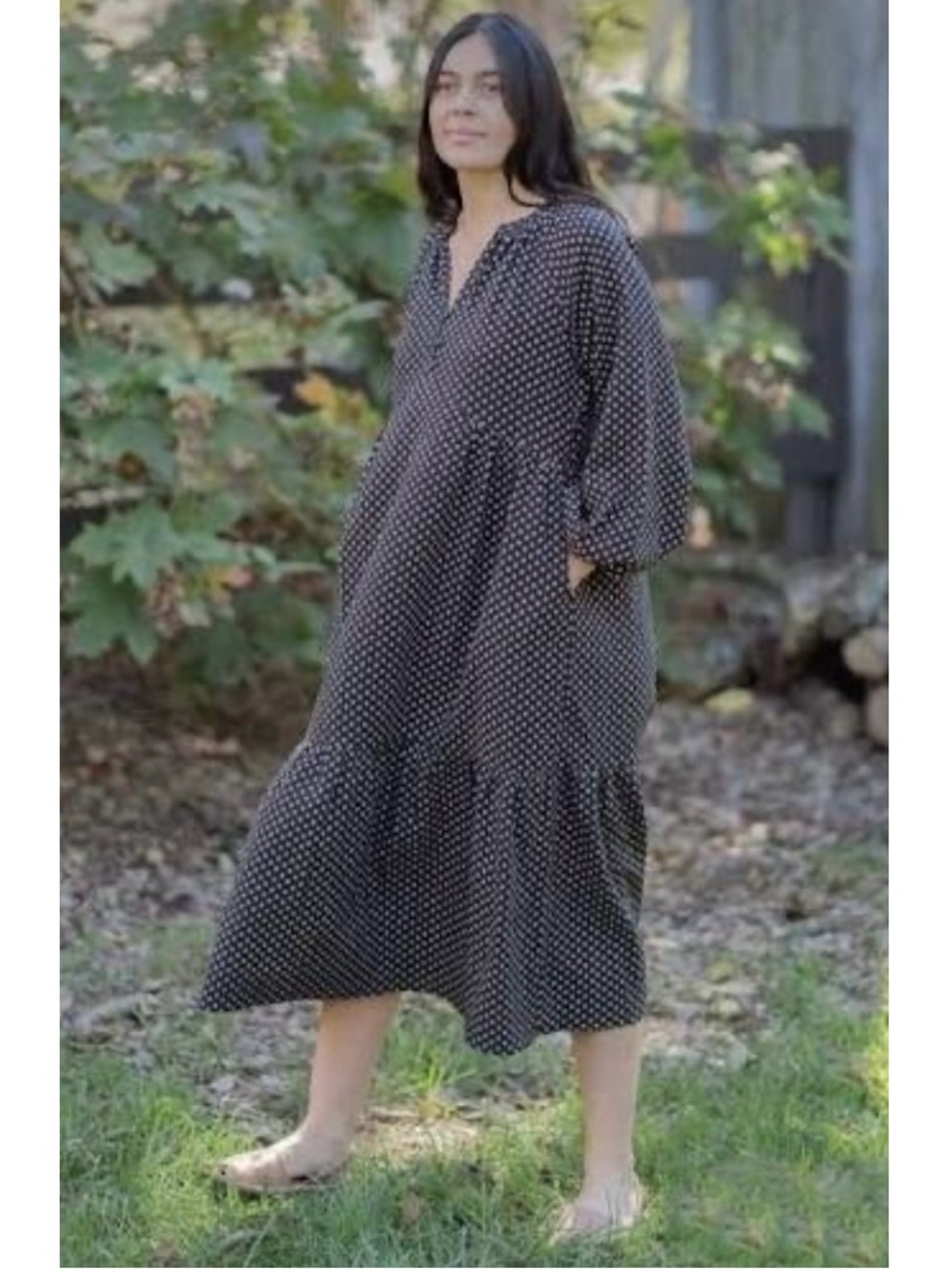 Neuflora St. George Linen Blend Maxi Dress Medium